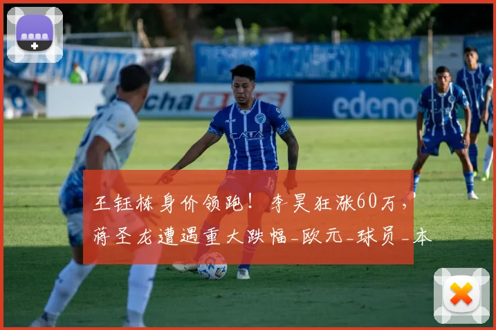 王钰栋身价领跑!李昊狂涨60万,蒋圣龙遭遇重大跌幅_欧元_球员_本土